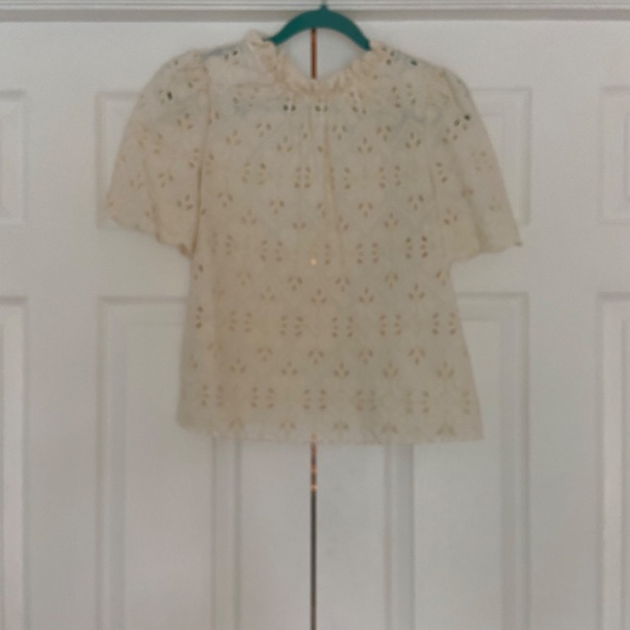 NWOT Sezane Louisah Eylet Blouse (US 4/FR 36) - Picture 3 of 8